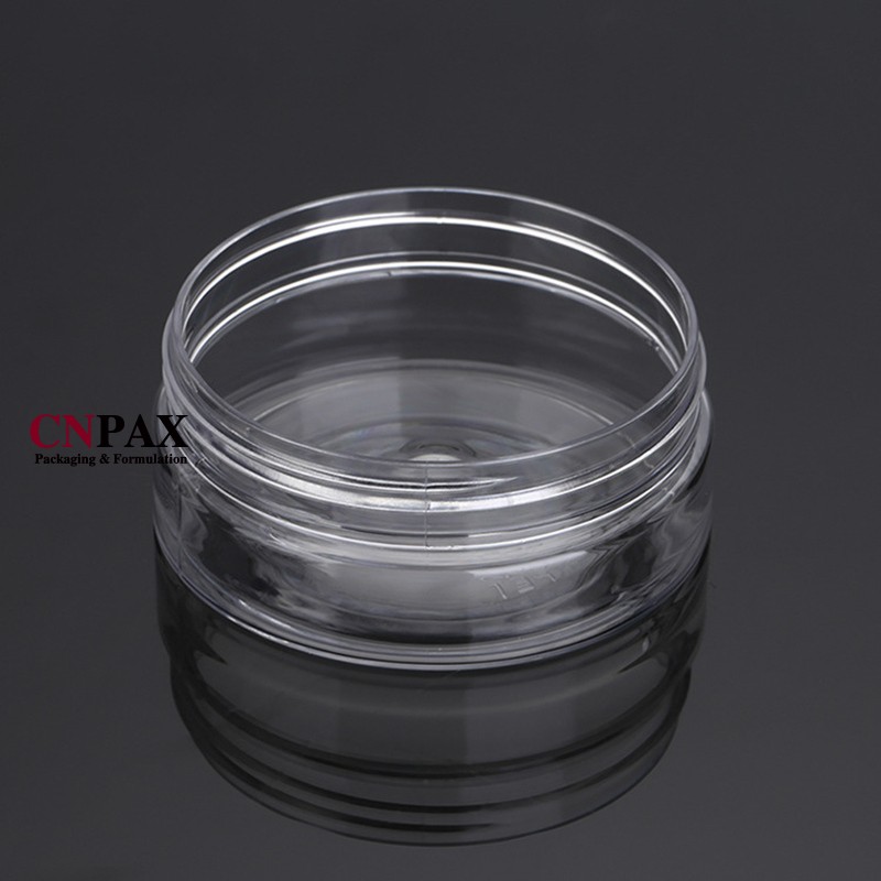 Clear PET plastic jar