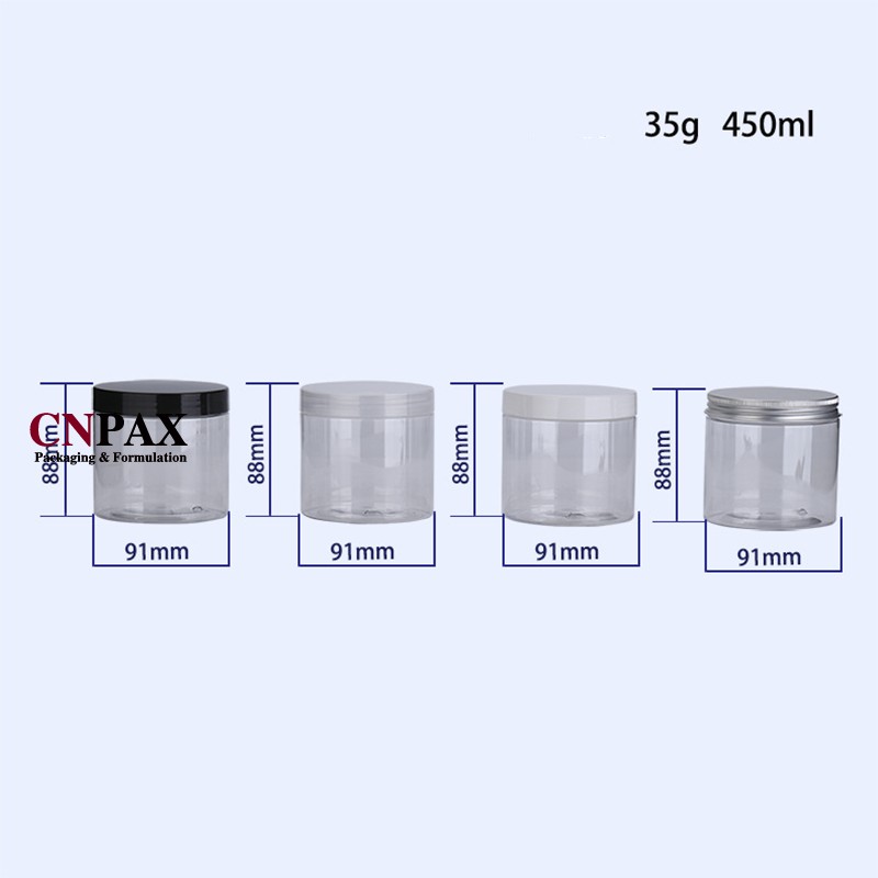 wide mouth PET plastic jar container