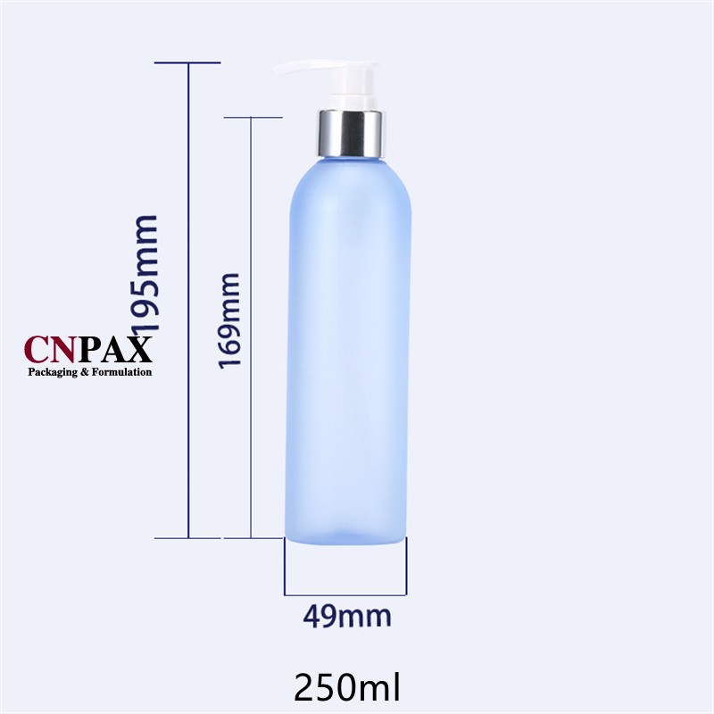 frosted matte PET plastic bottles