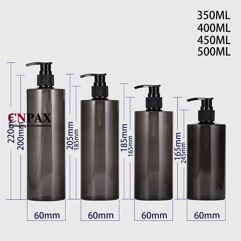 cylinder round plastic bottles