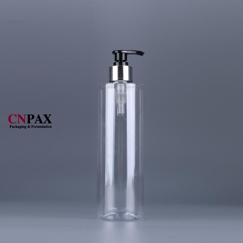 500ml 16oz cylindrical plastic pump bottle