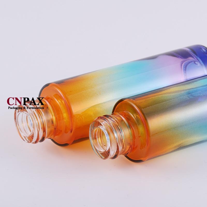 custom gradient rainbow spray glass bottles