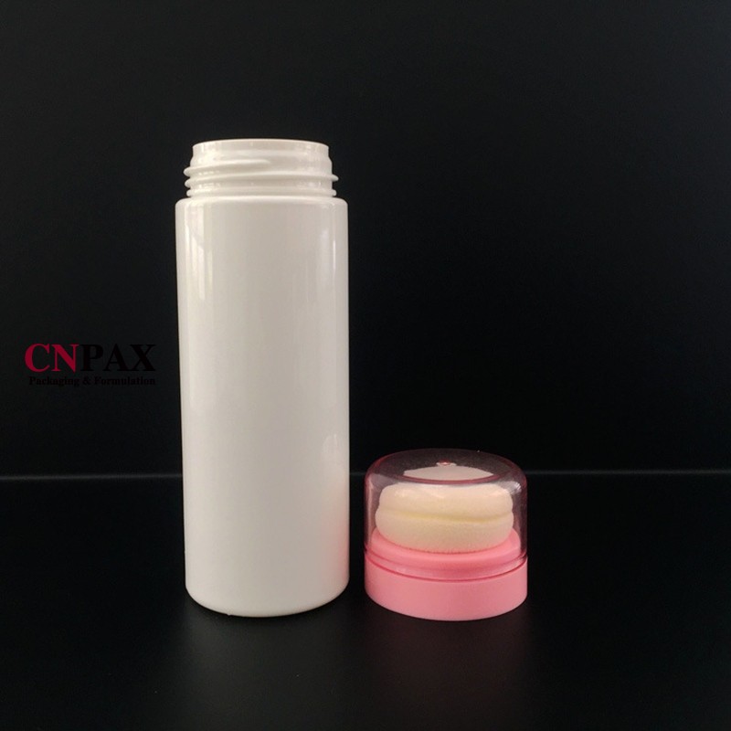 loose powder plastic bottle with sponge