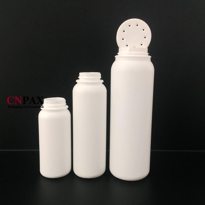 plastic powder bottle with sifter cap