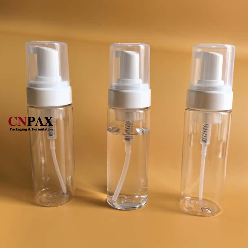 CNPAX Packaging Special Offer for 150 ml 5 oz PET Plastic Foamer Bottle with Foaming Pump Dispenser